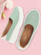 Women Pista Green Outdoor Fashion Comfort Height Enhance Platform Heel Ballerina Slip On Shoes