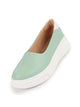 Women Pista Green Outdoor Fashion Comfort Height Enhance Platform Heel Ballerina Slip On Shoes