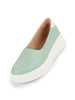 Women Pista Green Outdoor Fashion Comfort Height Enhance Platform Heel Ballerina Slip On Shoes