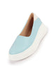 Women Sky Blue Outdoor Fashion Comfort Height Enhance Platform Heel Ballerina Slip On Shoes