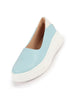 Women Sky Blue Outdoor Fashion Comfort Height Enhance Platform Heel Ballerina Slip On Shoes