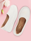 Women White Outdoor Fashion Comfort Height Enhance Platform Heel Ballerina Slip On Shoes