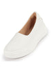 Women White Outdoor Fashion Comfort Height Enhance Platform Heel Ballerina Slip On Shoes