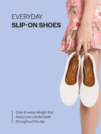 Shop Women White Outdoor Fashion Comfort Height Enhance Platform Heel Ballerina Slip On Shoes Online.