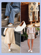 Shop Women White Outdoor Fashion Comfort Height Enhance Platform Heel Ballerina Slip On Shoes Online.