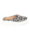 Women White Fashion Outdoor Leopard Print Height Enhancer Open Back Slip On Casual Shoes