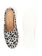 Women White Fashion Outdoor Leopard Print Height Enhancer Open Back Slip On Casual Shoes