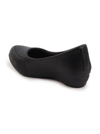 Shop Women Black Formal Platform Wedge Heel Slip On Ballerina Shoes Online.