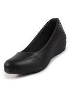 Shop Women Black Formal Platform Wedge Heel Slip On Ballerina Shoes Online.
