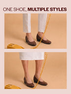 Shop Women Brown Formal Platform Wedge Heel Slip On Ballerina Shoes Online.
