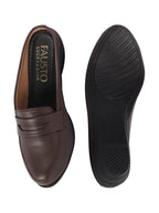 Shop Women Brown Formal Back Open Platform Wedge Heel Slip On Loafer Shoes Online.