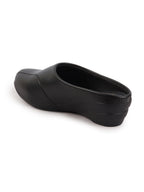 Shop Women Black Formal Back Open Platform Wedge Heel Slip On Mule Shoes Online.