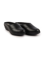 Shop Women Black Formal Back Open Platform Wedge Heel Slip On Mule Shoes Online.