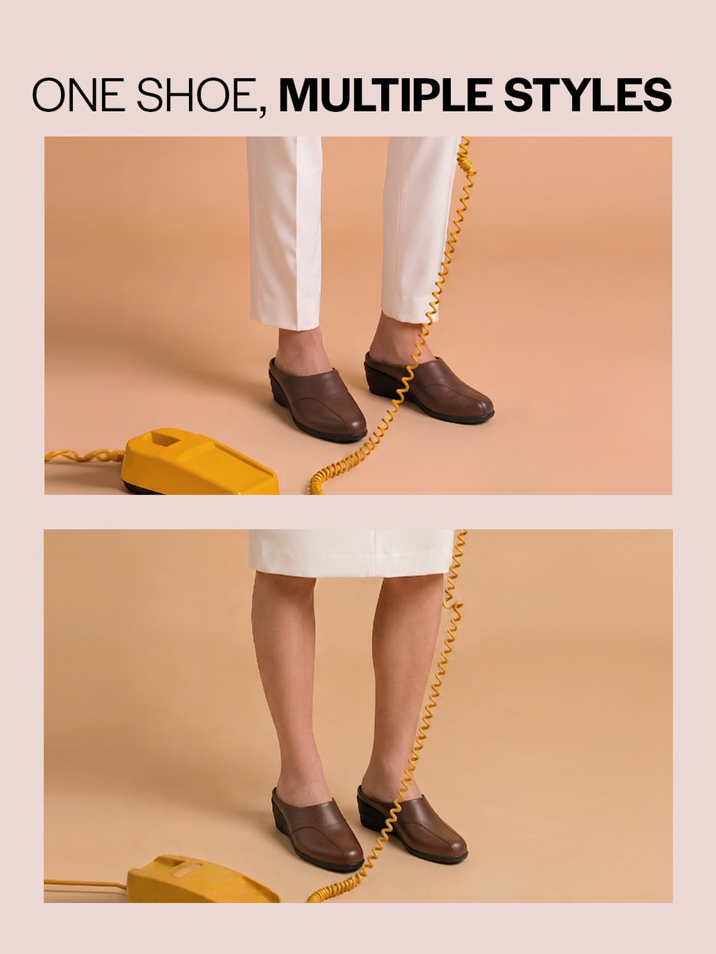 Shop Women Brown Formal Back Open Platform Wedge Heel Slip On Mule Shoes Online.