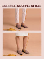 Shop Women Peach Formal Back Open Platform Wedge Heel Slip On Mule Shoes Online.