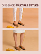 Shop Women Peach Formal Platform Wedge Heel Slip On Ballerina Shoes Online.