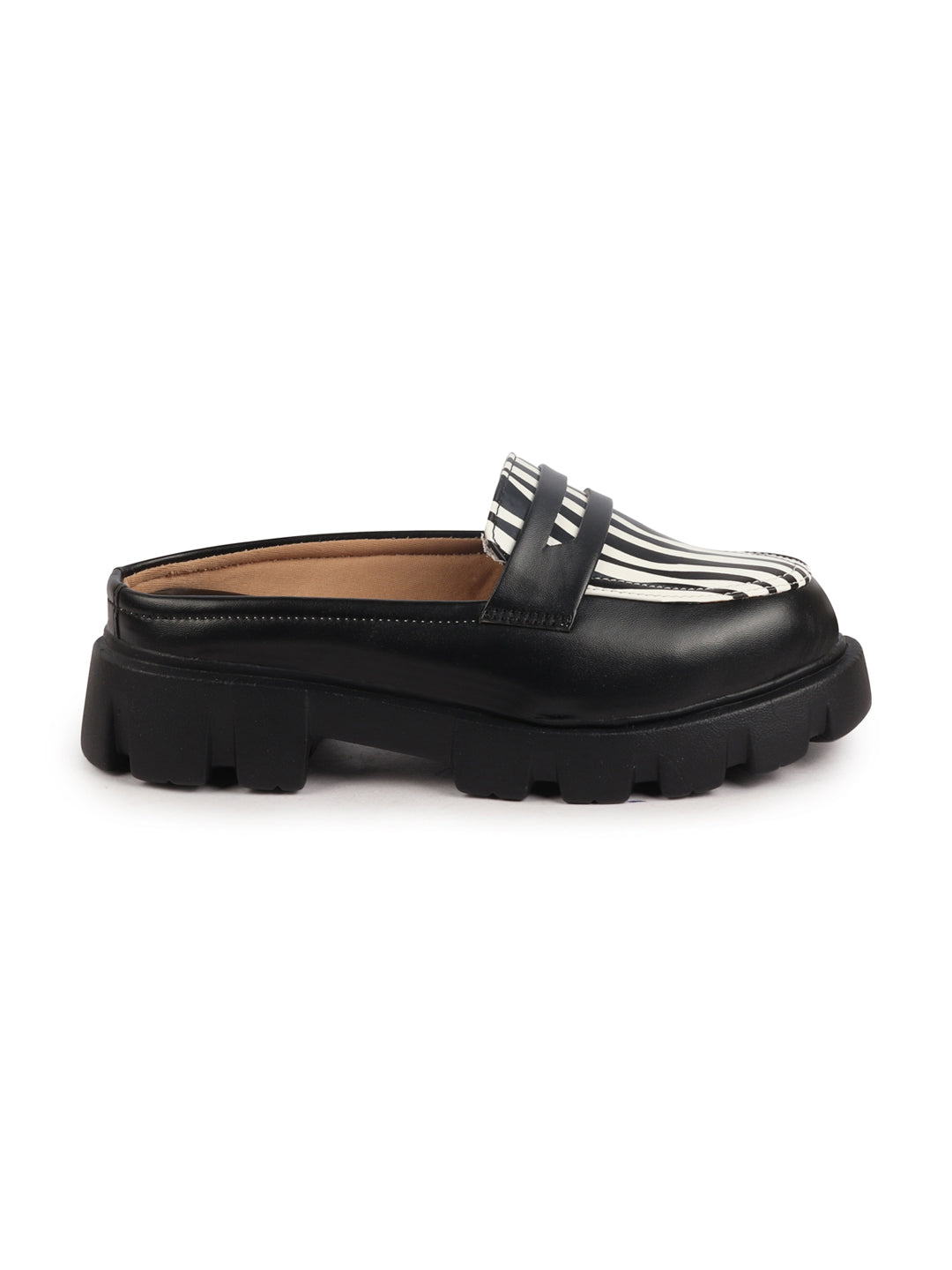 Buy Women Black Stiched Zebra Print Casual Shoes Online – FAUSTO.in
