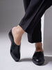 Women Black Back Open Flatform Formal Slip On Mules Clogs Outings|All Day Comfort|Office Shoes