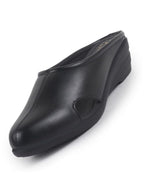 Women Black Back Open Flatform Formal Slip On Mules Clogs Outings|All Day Comfort|Office Shoes
