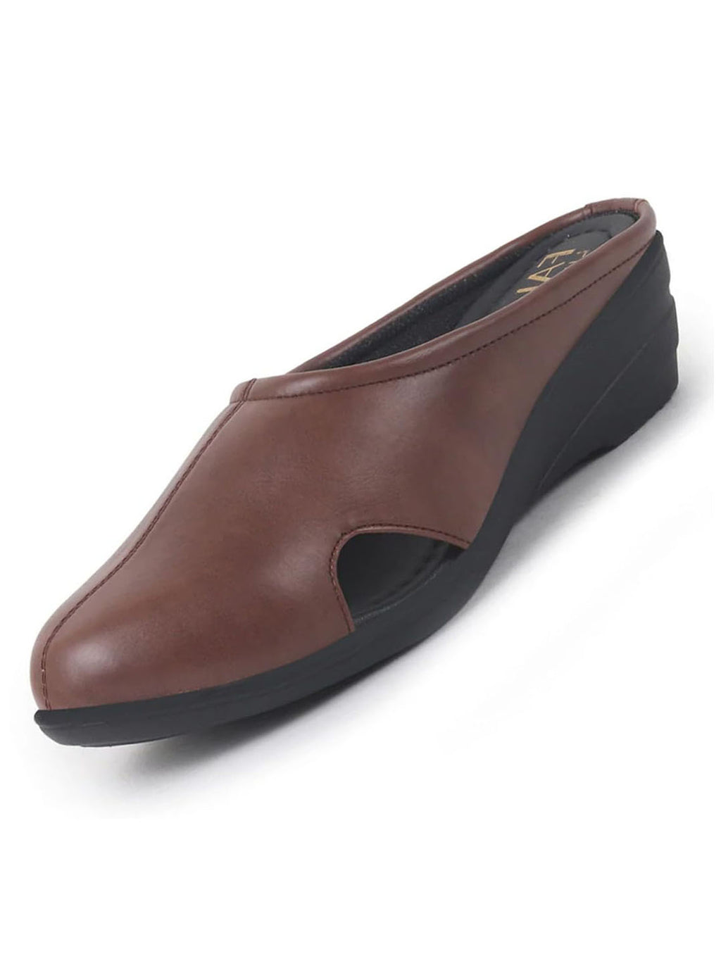 Women Brown Back Open Flatform Formal Slip On Mules Clogs Outings|All Day Comfort|Office Shoes