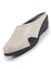 Women Cream Back Open Flatform Formal Slip On Mules Clogs Outings|All Day Comfort|Office Shoes