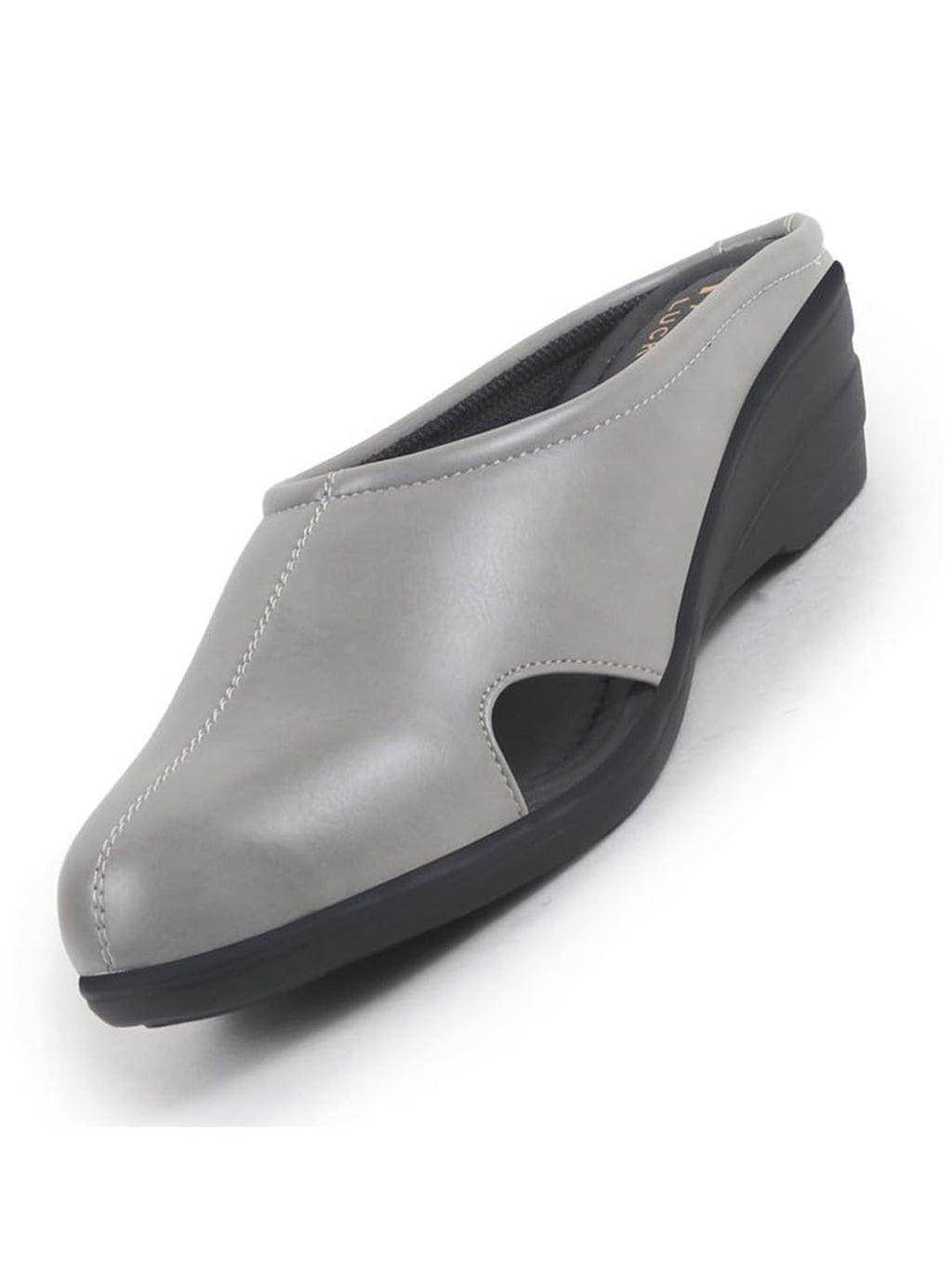 Women Grey Back Open Flatform Formal Slip On Mules Clogs Outings|All Day Comfort|Office Shoes