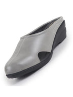Women Grey Back Open Flatform Formal Slip On Mules Clogs Outings|All Day Comfort|Office Shoes
