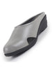 Women Grey Back Open Flatform Formal Slip On Mules Clogs Outings|All Day Comfort|Office Shoes