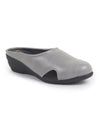 Women Grey Back Open Flatform Formal Slip On Mules Clogs Outings|All Day Comfort|Office Shoes