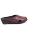 Women Maroon Back Open Flatform Formal Slip On Mules Clogs Outings|All Day Comfort|Office Shoes