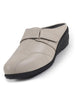 Women Cream Back Open Formal Slip On Flatform Heel Wedges with Hook and Loop|Adjustable Strap Shoes|Office Meetings