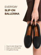 women black textured slip on casual shoes flatform heel height enhancer|all day comfort|daily wear shoes