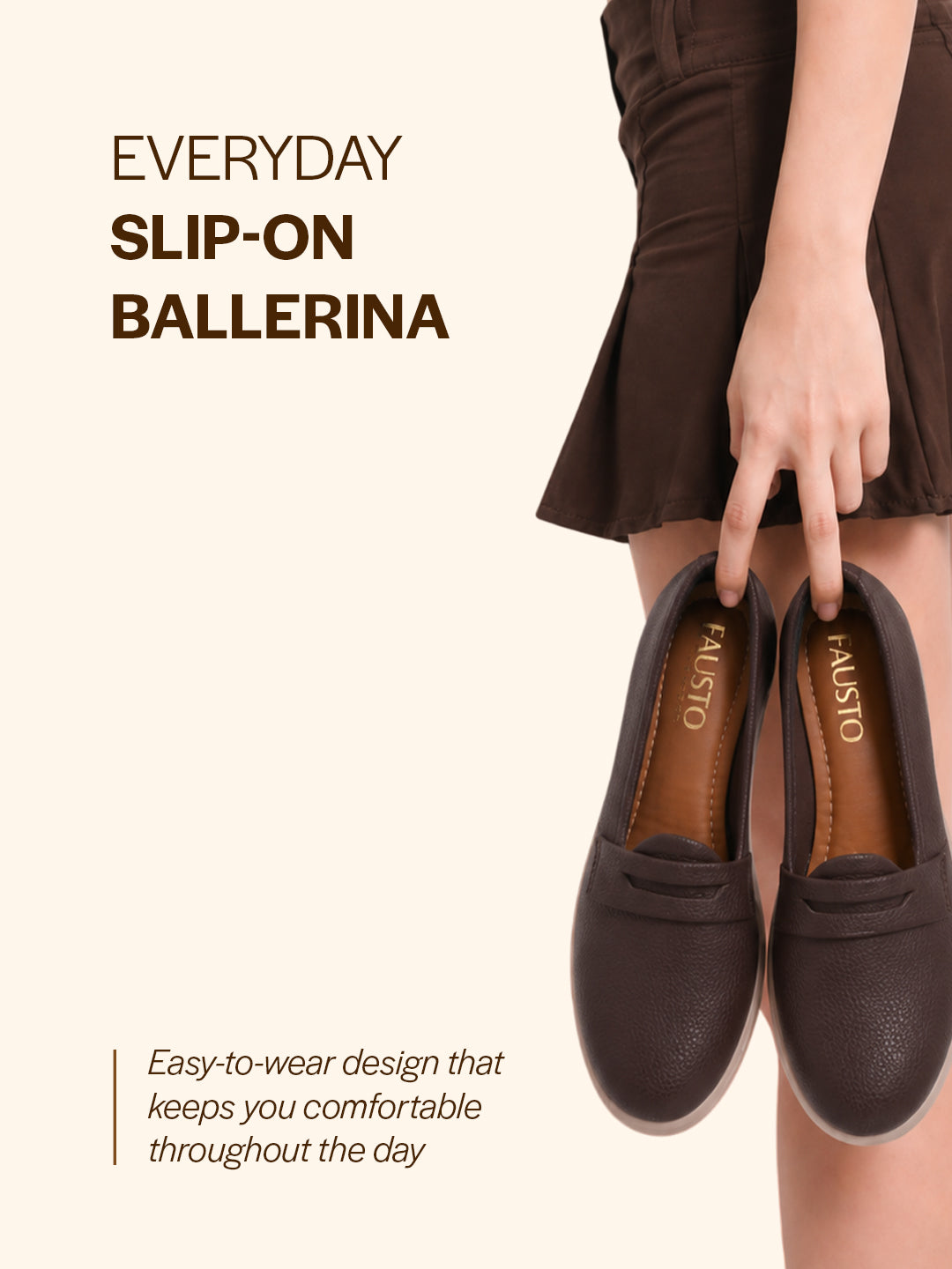 women brown textured slip on casual shoes flatform heel height enhancer|all day comfort|daily wear shoes