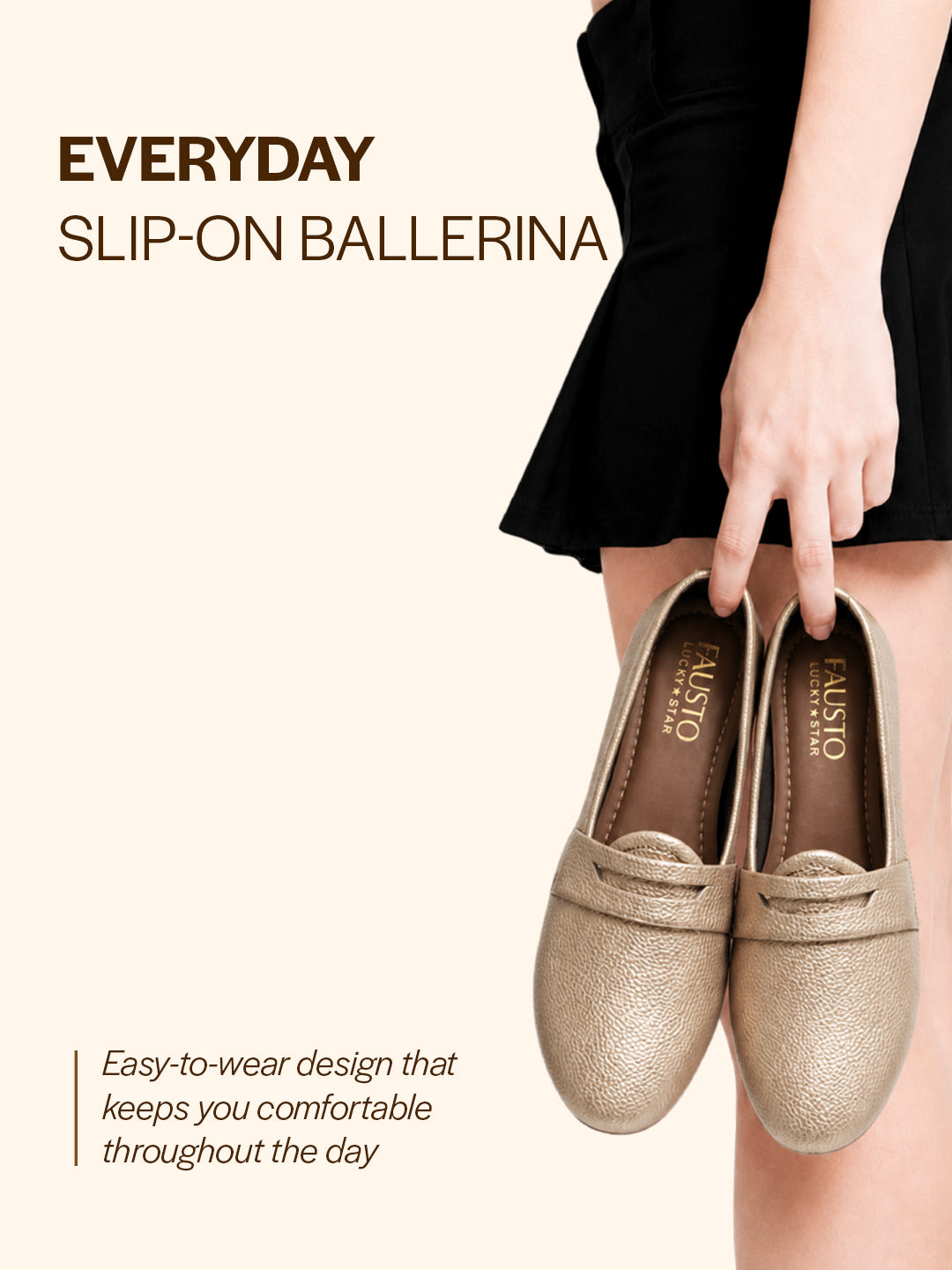 women golden textured slip on casual shoes flatform heel height enhancer|all day comfort|daily wear shoes