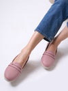 Women Peach Textured Slip On Casual Shoes Flatform Heel Height Enhancer|All Day Comfort|Daily Wear Shoes