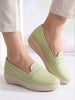 Women Pista Textured Slip On Casual Shoes Flatform Heel Height Enhancer|All Day Comfort|Daily Wear Shoes