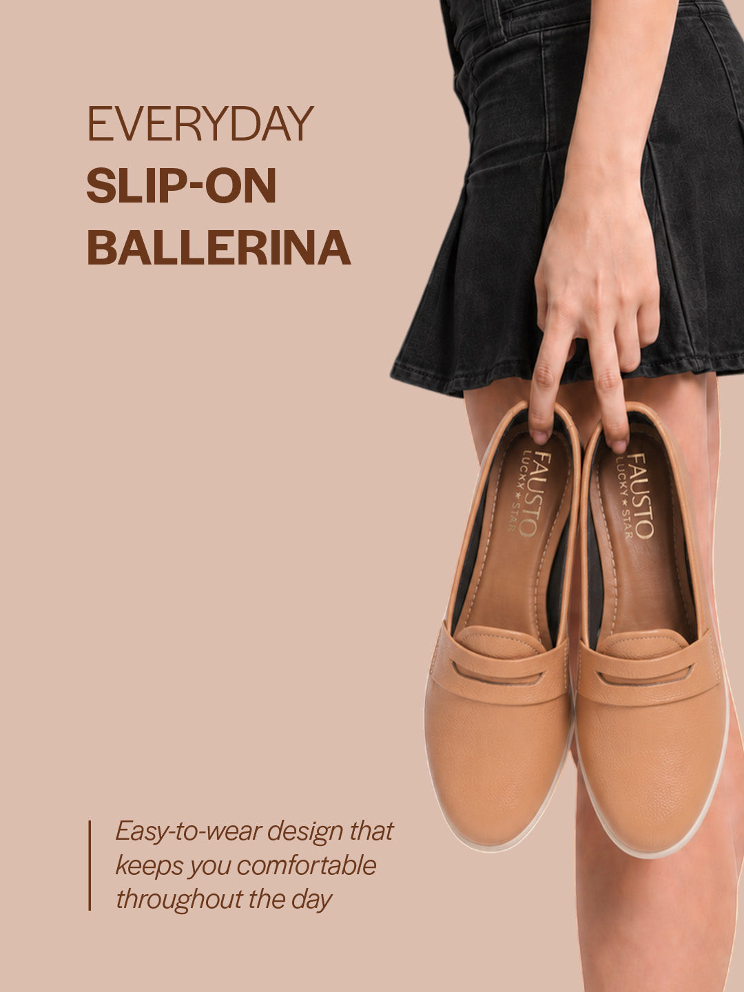 women tan textured slip on casual shoes flatform heel height enhancer|all day comfort|daily wear shoes