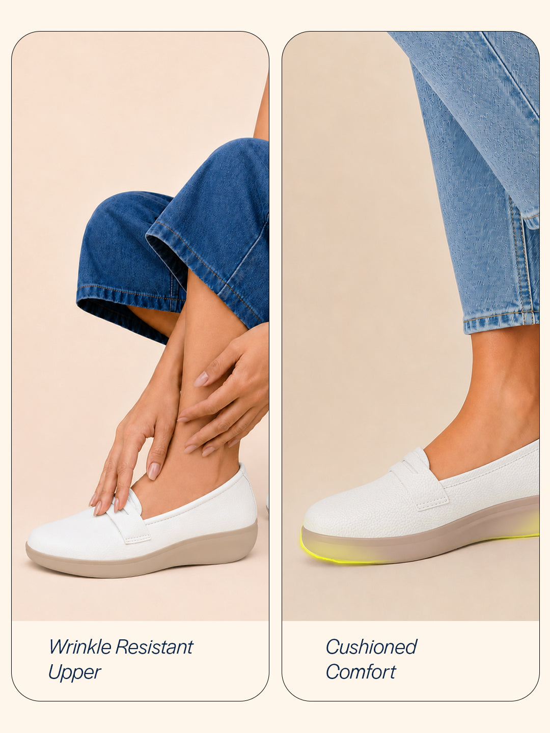 women white textured slip on casual shoes flatform heel height enhancer|all day comfort|daily wear shoes