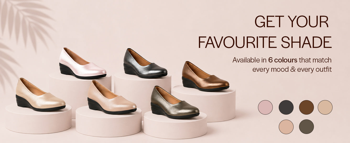 Women Antique Shiny Platform Wedge Heel Bellies for Party|Evening Sandals|Formal Dress Ballerina|Anti Skid Sole