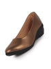 Women Copper Shiny Platform Wedge Heel Bellies for Party|Evening Sandals|Formal Dress Ballerina|Anti Skid Sole