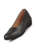 Women Dark Grey Shiny Platform Wedge Heel Bellies for Party|Evening Sandals|Formal Dress Ballerina|Anti Skid Sole