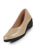 Women Golden Shiny Platform Wedge Heel Bellies for Party|Evening Sandals|Formal Dress Ballerina|Anti Skid Sole