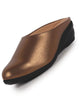 Women Copper Shimmery Platform Wedge Heel Back Open Slip On Shoes for Party|Formal Dress Ballerina|Lightweight All Day Formal Shoes