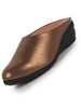 Women Copper Shimmery Platform Wedge Heel Back Open Slip On Shoes for Party|Formal Dress Ballerina|Lightweight All Day Formal Shoes