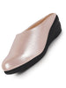 Women Pink Shimmery Platform Wedge Heel Back Open Slip On Shoes for Party|Formal Dress Ballerina|Lightweight All Day Formal Shoes