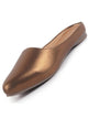 Women Back Open Ethnic Slip On Mules Party Wear Glittery Shiny SlippersLightweight Loafer Flats Memory Cushioned Insole