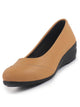 Women All Day Comfort Wedge Heel Slip On Ballerina Shoes Elegant Work Flats Office Formal Slip On Shoes