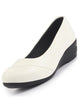 Women All Day Comfort Wedge Heel Slip On Ballerina Shoes Elegant Work Flats Office Formal Slip On Shoes