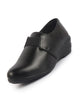 Women Black Elastic Strap Slip On Wedge Formal Shoes All Day Comfort Office Dress Shoes Â Lightweight And Cushioned