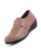 Women Pink Elastic Strap Slip On Wedge Formal Shoes All Day Comfort Office Dress Shoes Â Lightweight And Cushioned